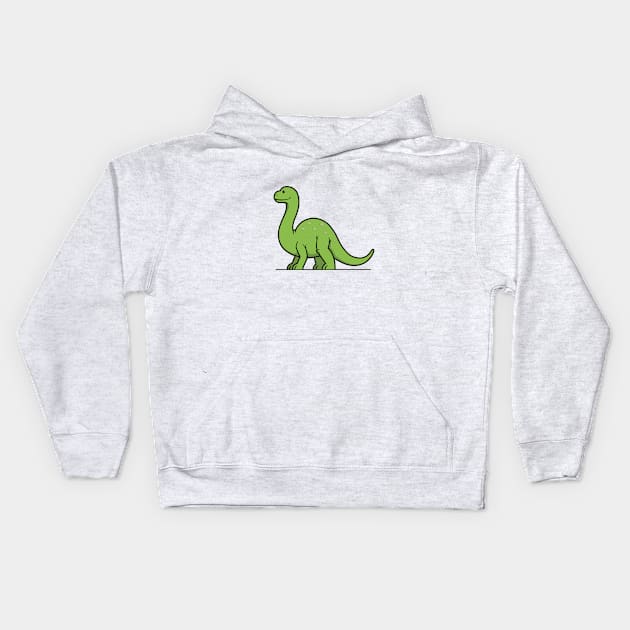 CuteForKids - Brontosaurus Kids Hoodie by VirtualSG